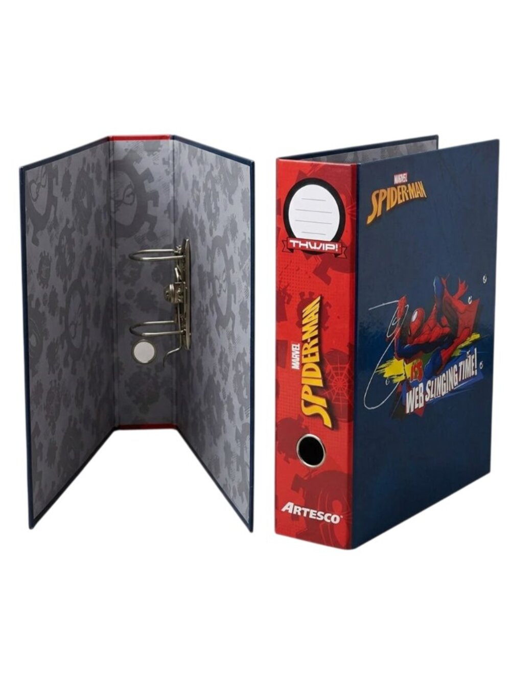 Marvel Spider-Man 2-Ring Lever Arch File Folder Artesco Web-Slinging Binder NEW